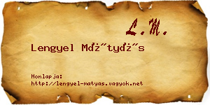 Lengyel Mátyás névjegykártya