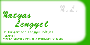 matyas lengyel business card